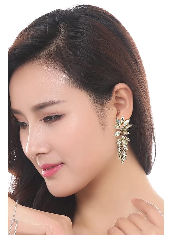 Jewelery Gold Plated Crystal Earrings For Girls And Women