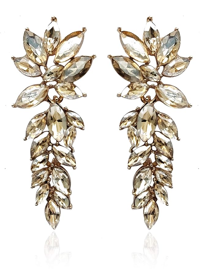 Jewelery Gold Plated Crystal Earrings For Girls And Women