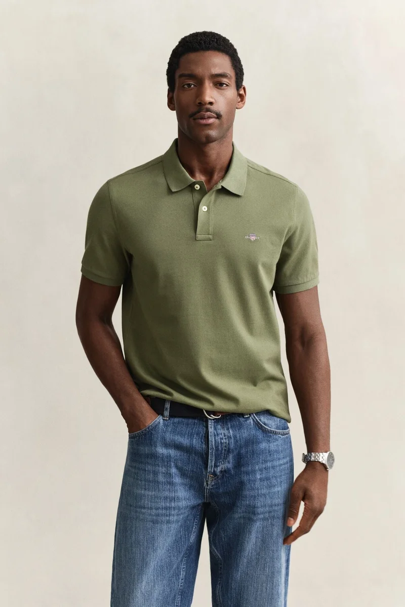 GANT  Regular Shield Short SleevePique Polo for Men | Best Price UAE