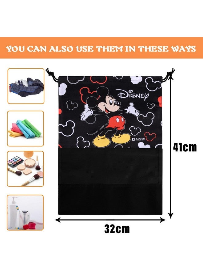 Kuber Industries Kuber Industries Shoe Cover | Polyester Travel Shoe Storage Bags | Drawstring Shoe Cover | Shoe Organizer with Clear window | Pack of 12 | Multi  - Image 3