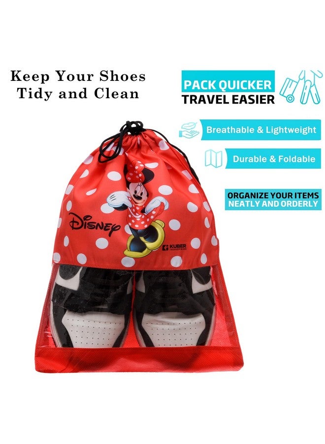 Kuber Industries Kuber Industries Shoe Cover | Polyester Travel Shoe Storage Bags | Drawstring Shoe Cover | Shoe Organizer with Clear window | Pack of 12 | Multi  - Image 2