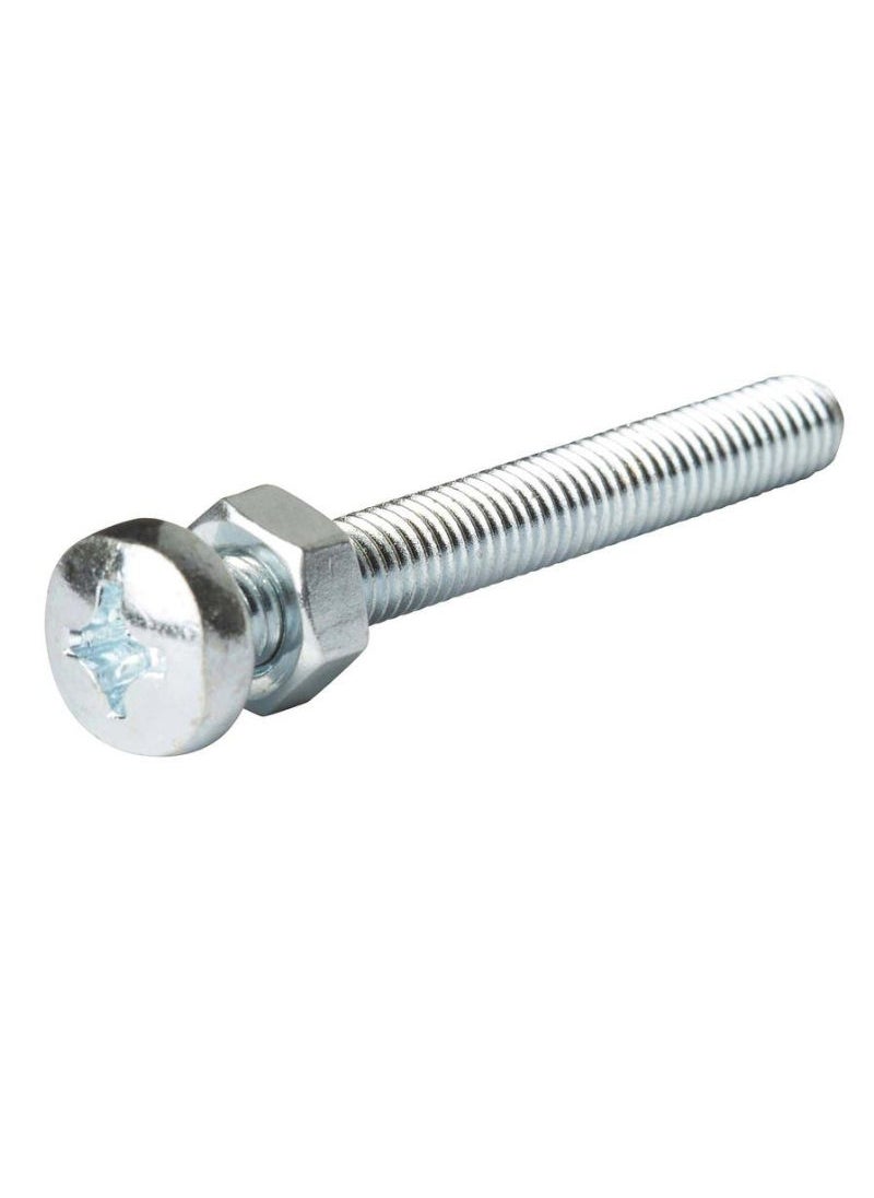 ACE Diall M6 Carbon Steel Pan Head Machine Screw And Nut 90mm 20Pcs 