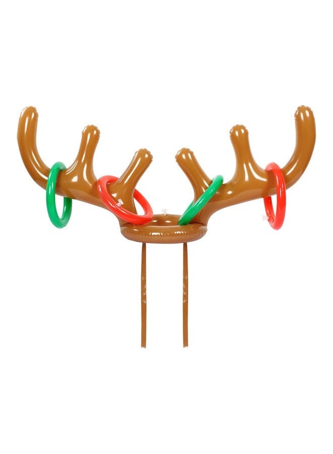 NIBEMINENT Inflatable Reindeer Antler Ring Toss Game Set - Image 1