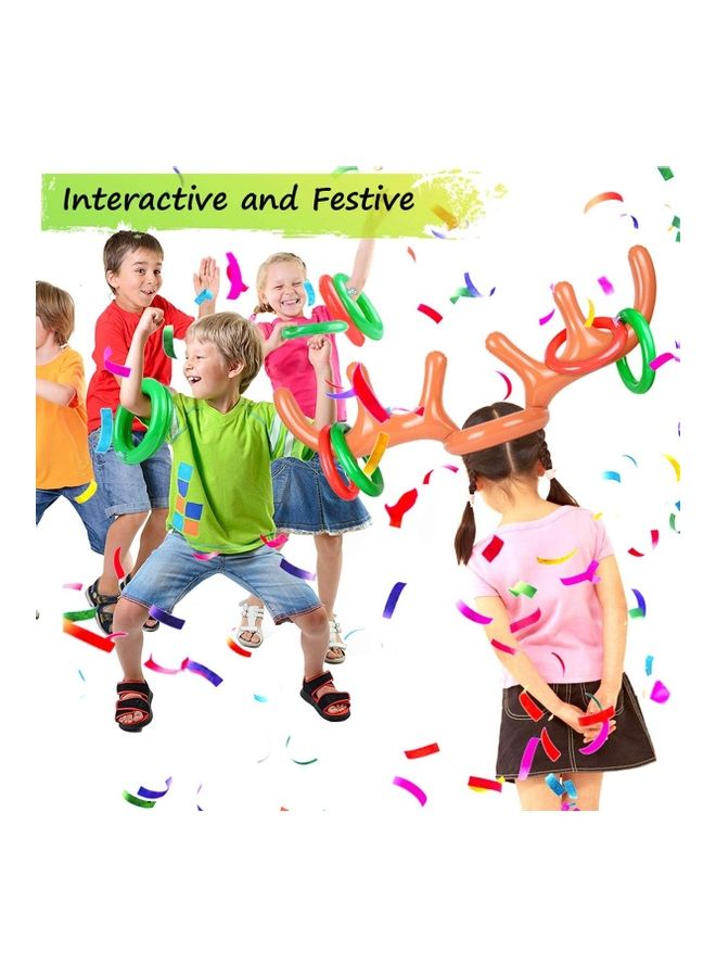 NIBEMINENT Inflatable Reindeer Antler Ring Toss Game Set - Image 5