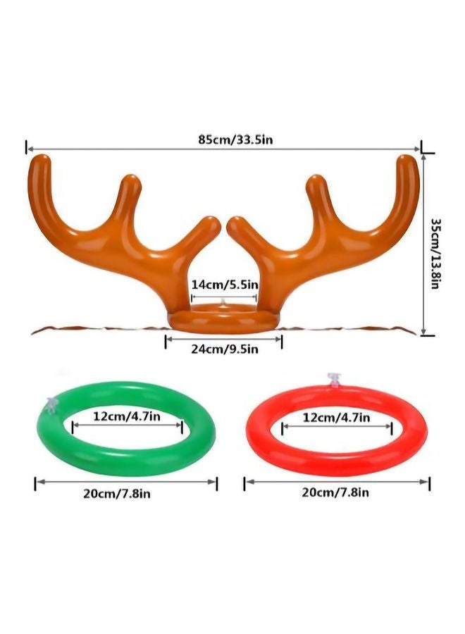 NIBEMINENT Inflatable Reindeer Antler Ring Toss Game Set - Image 2