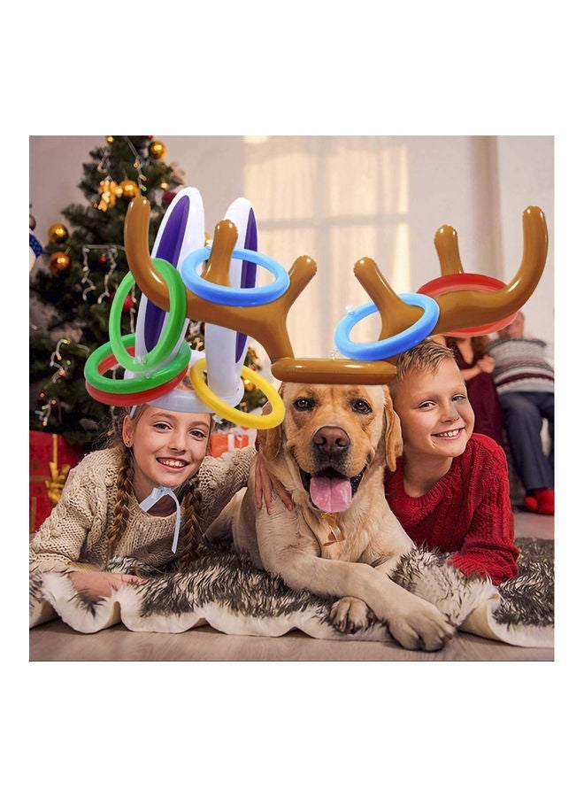NIBEMINENT Inflatable Reindeer Antler Ring Toss Game Set - Image 4