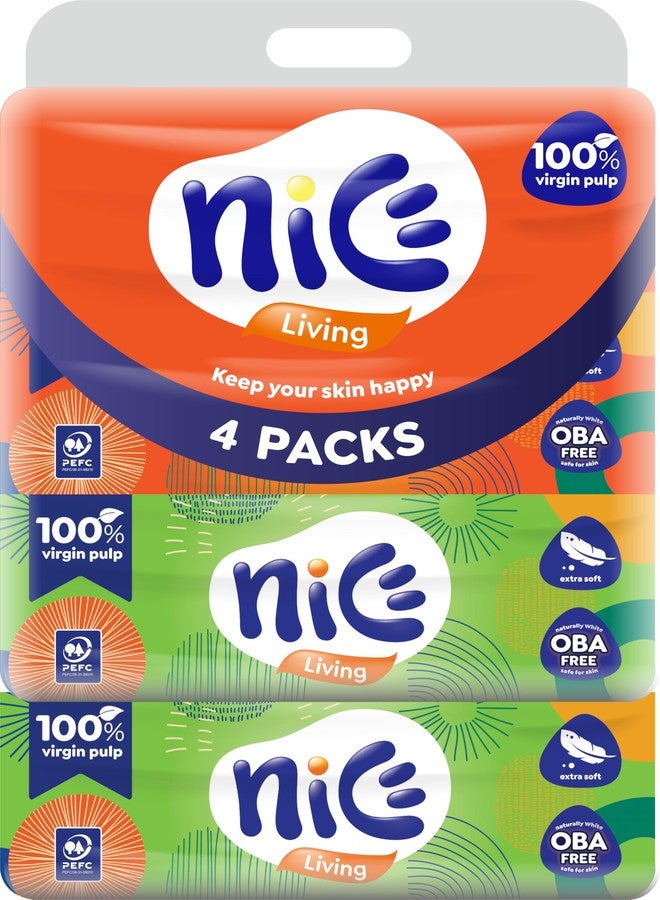 PASEO NICE Living Facial Tissues by the Makers of PASEO, 100% Virgin Pulp, Extra Soft, OBA Free, 100 Pulls 2 Ply, 12 Packs - Image 1