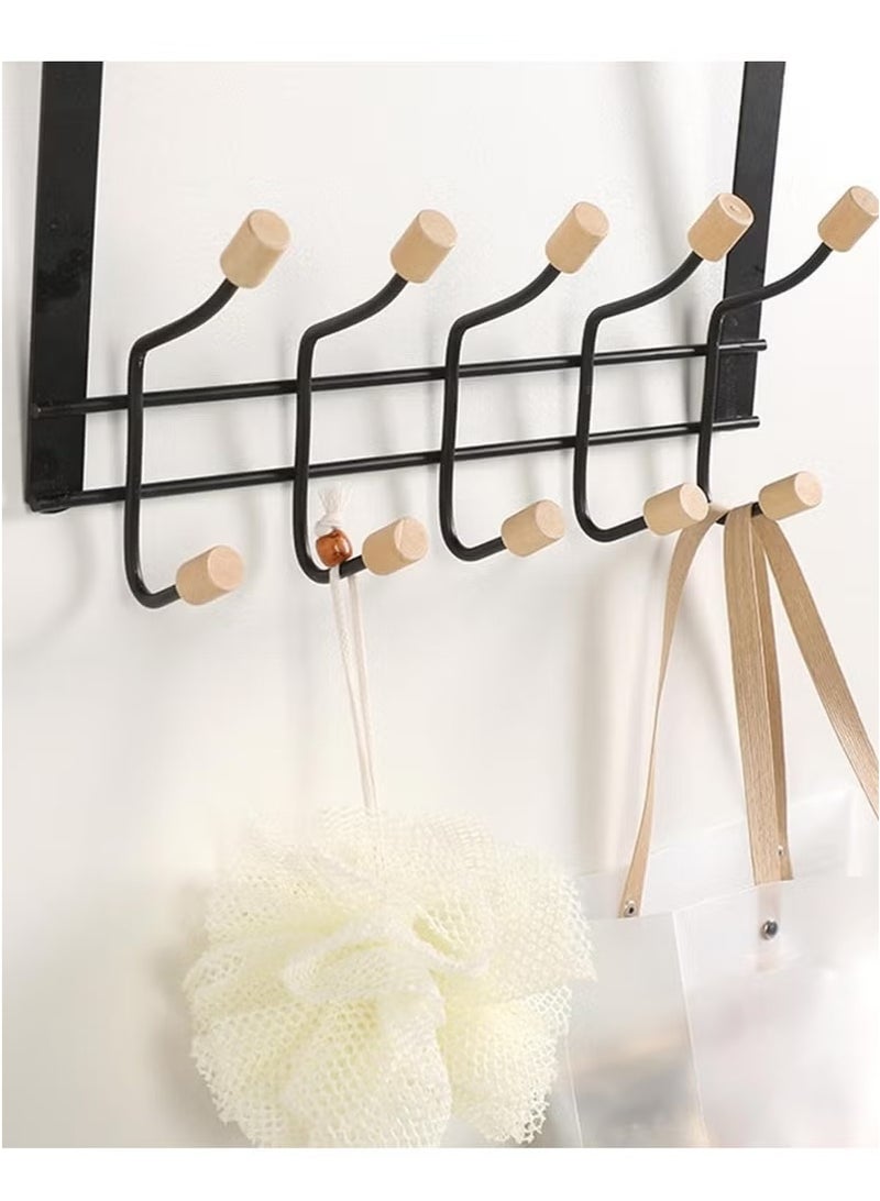 Beauenty Over The Door Hanger Wall Mounted Coat Rack - Metal Clothes Rack with 5 Hooks - Image 4