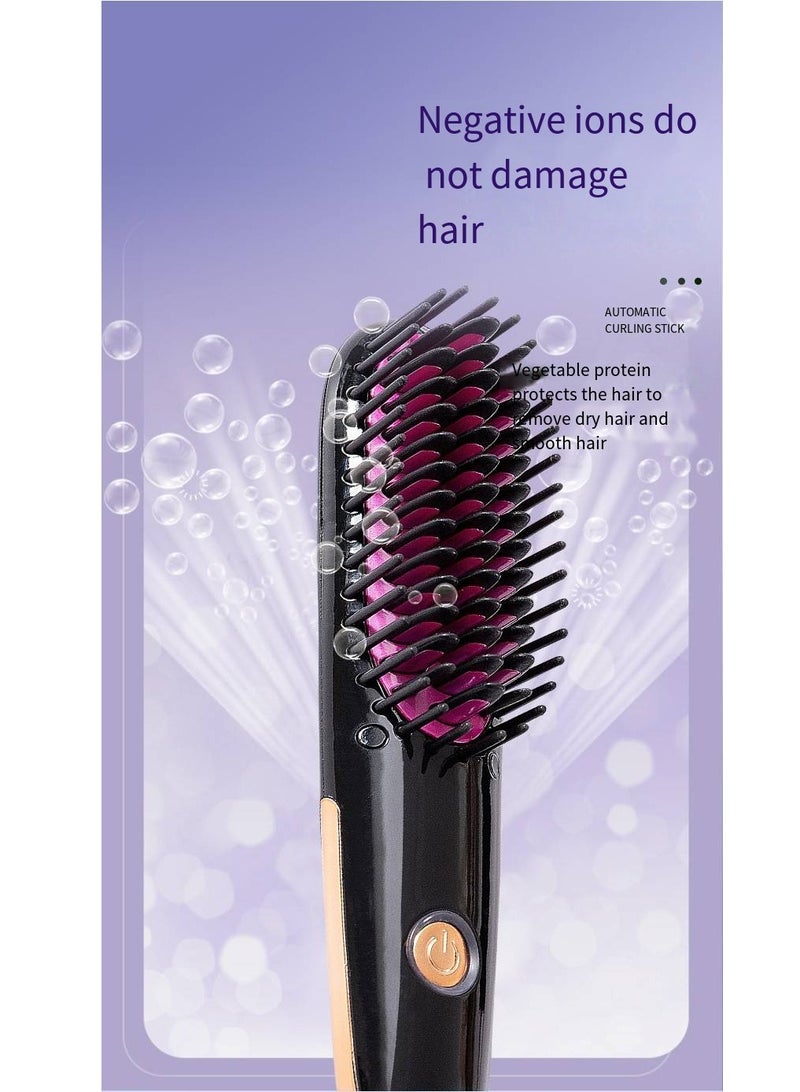 general Mini Ionic Straightening Comb – Travel-Friendly Straightener & Curler for Men/Women, Dual-Use Hair Styling Tool - Image 3