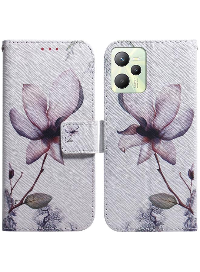 اس-توب جراب هاتف OPPO Realme C35 مصنوع من الجلد برسومات ملونة - Image 1