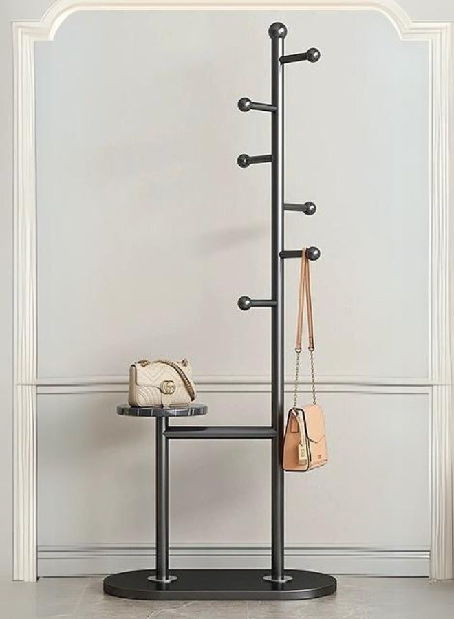 SHEE ONE Black coat hanger and rack with modern design with multi-use shelves - Image 1