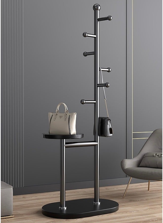 SHEE ONE Black coat hanger and rack with modern design with multi-use shelves - Image 2