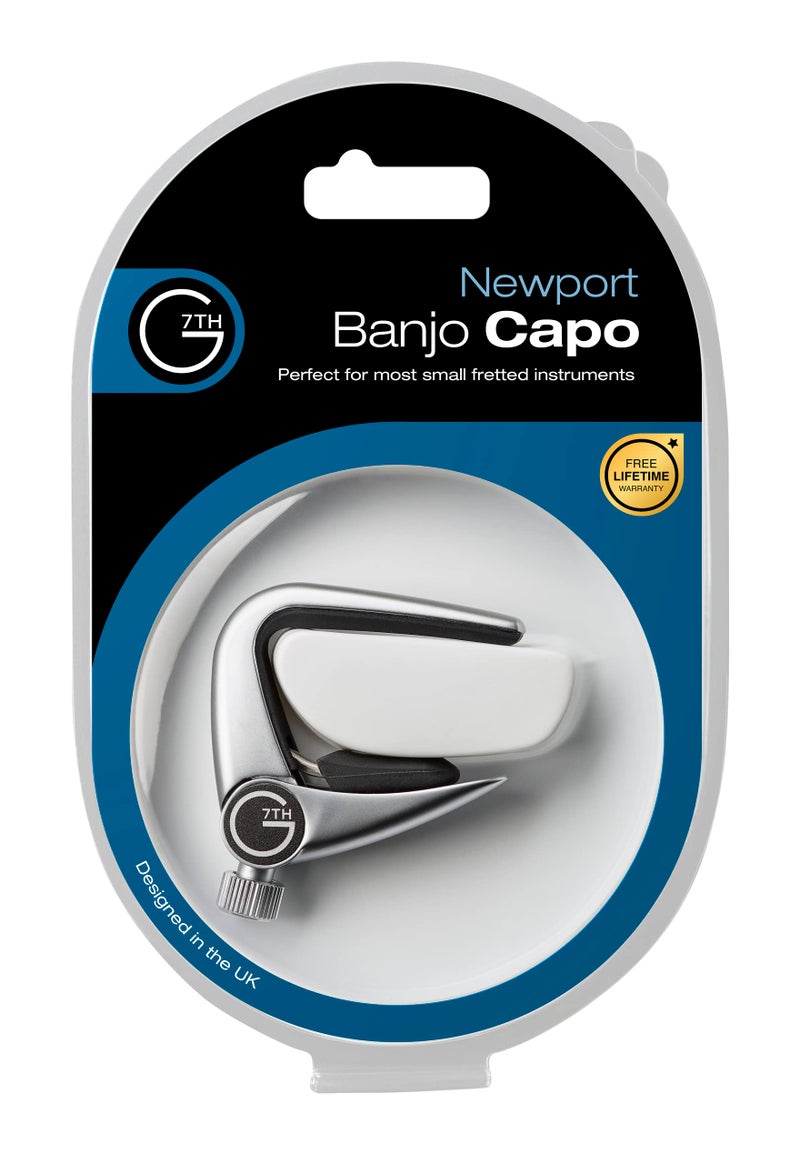 G7th Performance Capos G7 NewportUke/Banjo Ukulele/Banjo in Silver Pressure Touch Capo - Image 2