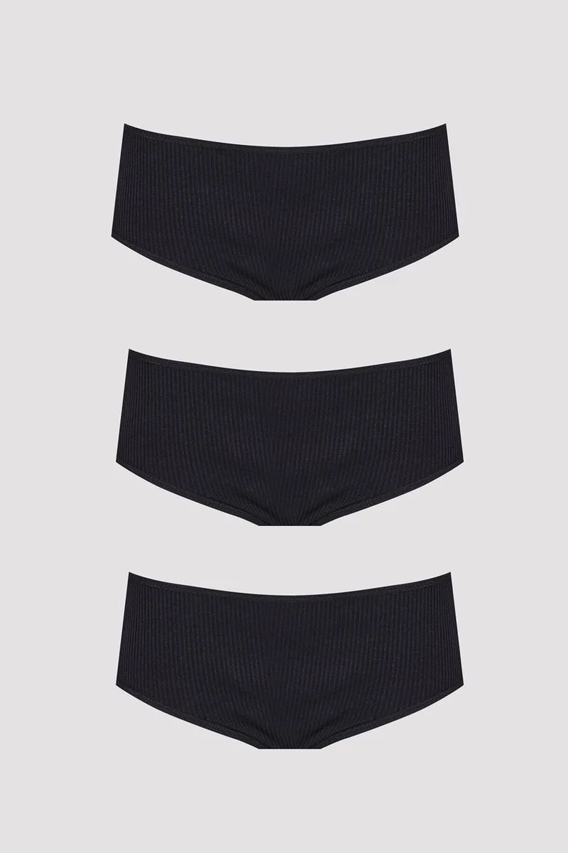 NBB Black 3 Piece Camisole High Waist Panties