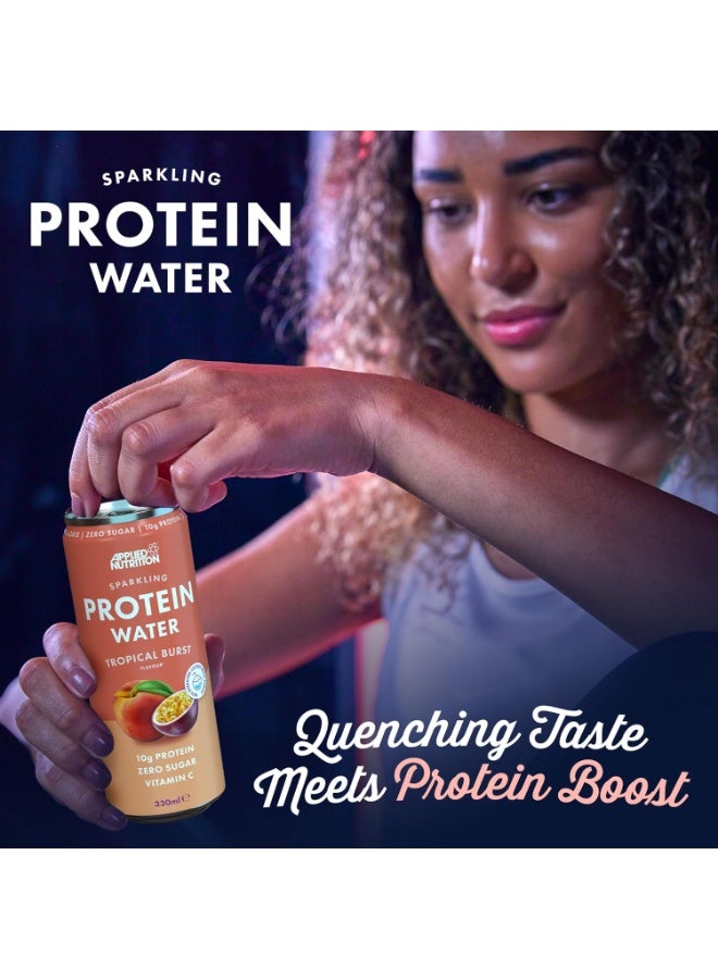 Applied Nutrition Sparkling Protein Water with Vitamin C & Coconut Water Powder, Tropical Burst, 330ml – 10g Protein, Dairy & Gluten Free - Image 2