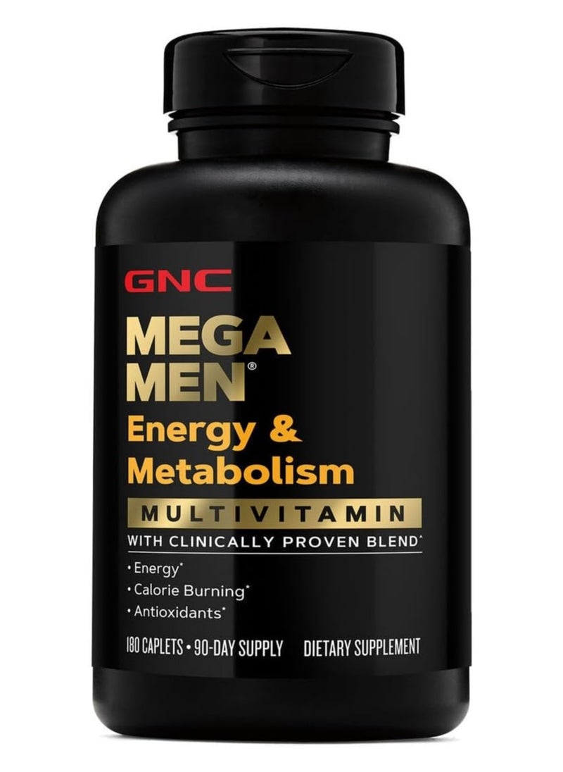 GNC Mega Men Energy & Metabolism Multivitamin  Antioxidants and Increased Calorie Burning 180 Count  - Image 3