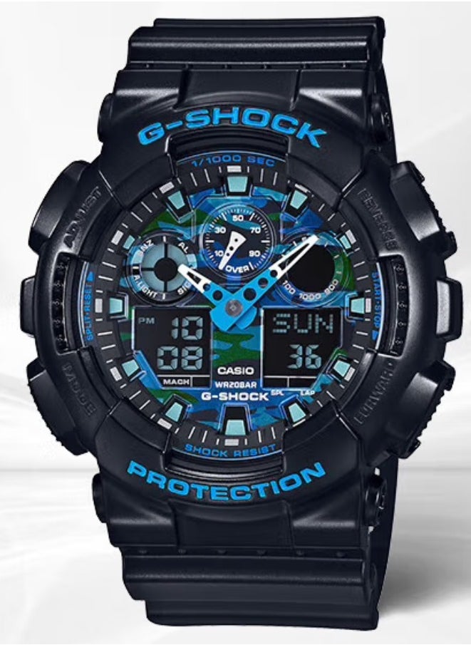 CASIO Casio G-Shock Poseidon Camouflage Waterproof Sport Trend Waterproof Men's Watch GA-100BL-1A  - Image 1