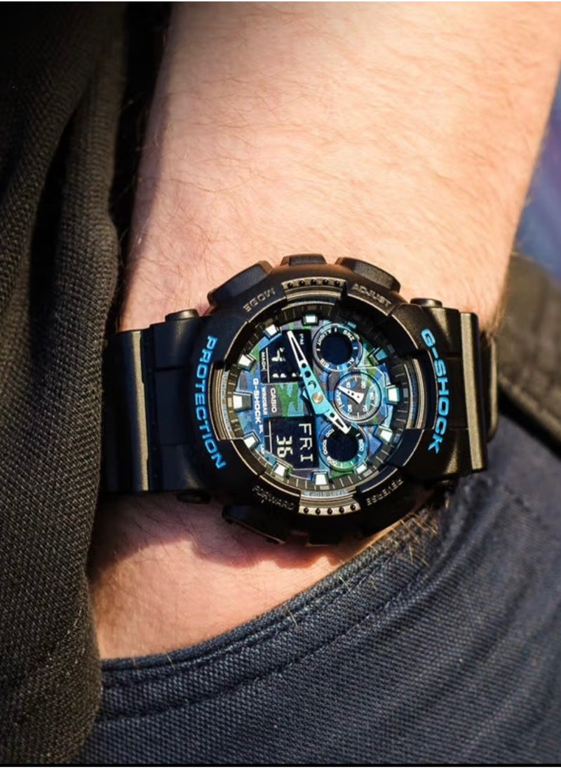 CASIO Casio G-Shock Poseidon Camouflage Waterproof Sport Trend Waterproof Men's Watch GA-100BL-1A  - Image 5