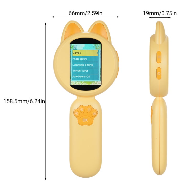 2-inch IPS Screen Children's Electronic Magnifying Glass Digital Magnifier with 8 LED Lights 4X Handheld Magnifiers Exploration Tool for Reading Coins Stamps Map - Image 2
