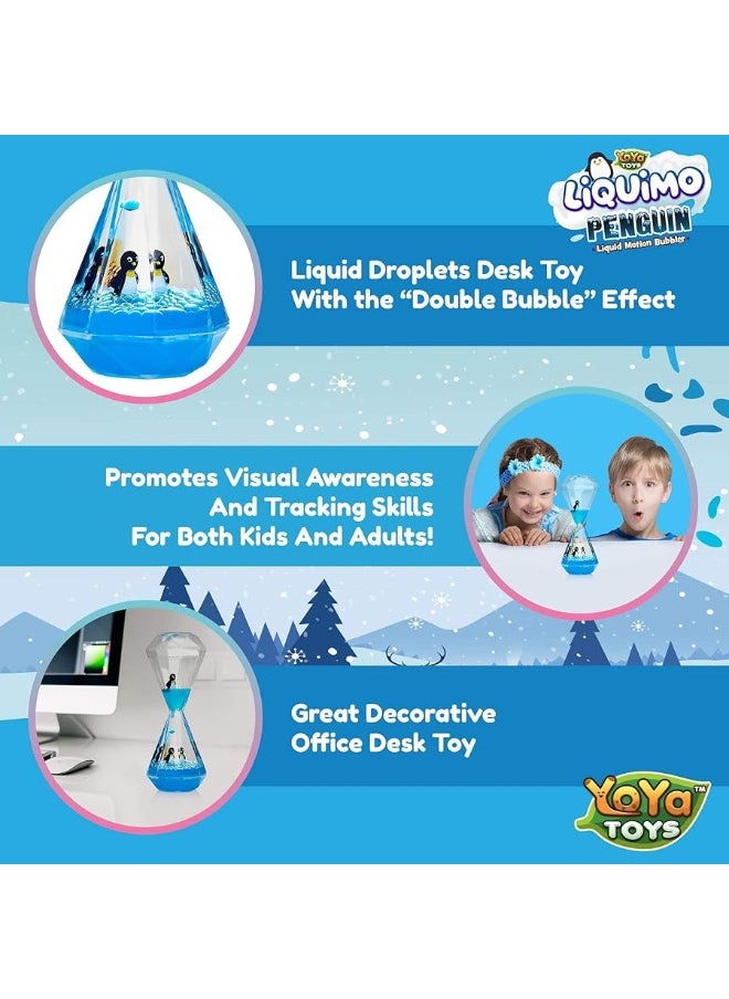 YoYa Toys - YoYa Toys Liquimo Penguin - Liquid Motion Bubbler for Kids and Adults - Penguin Theme - Satisfying Toys for Stress and Anxiety Relief - Fidget Toy Can Be Used as a Colorful Kitchen Timer - Image 1