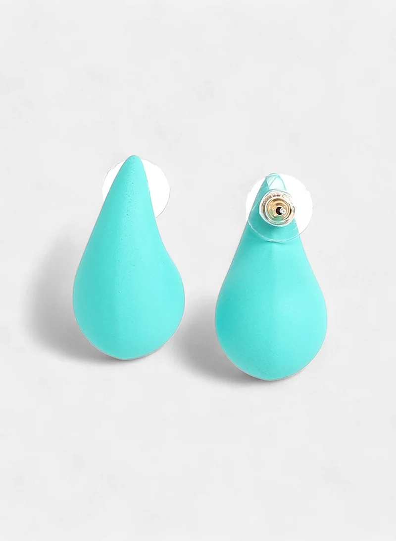 SOHI Teardrop Shaped Artificial Stud Earring Jewellery