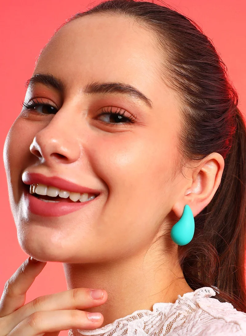 SOHI Teardrop Shaped Artificial Stud Earring Jewellery