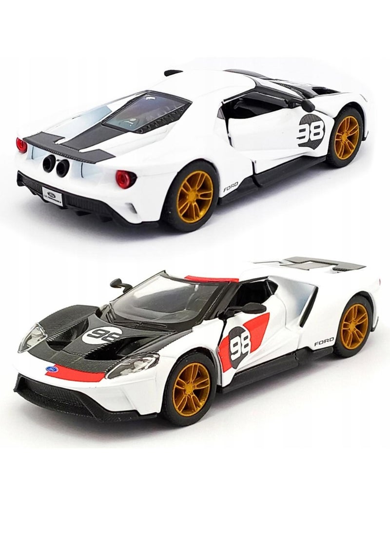 Kinsmart 1:38 Scale White Sports Car Die-Cast Model Toy – Alloy Pull Back Racing Car with Openable Doors for Kids & Collectors” - Image 4
