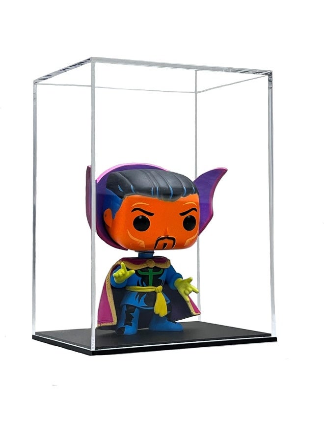 TPGP Clear Acrylic Display Case With Matte Black Base, Fully-Assemblyed Dust-Proof Showcase Compatible With Funko Pop! 4 Inch Figurine (5X3.93X6.7 Inch) - Image 1