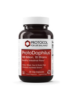 Protocol For Life Balance Protodophilus 100 Billion 10 Strains 30 Veg Capsules  - Image 1