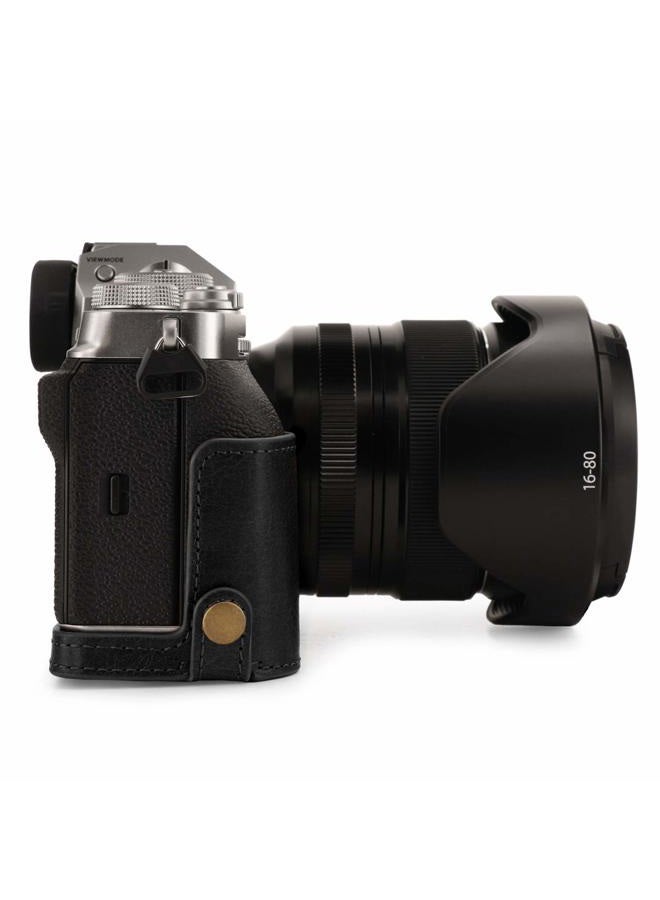 MegaGear MG1923 Ever Ready Genuine Leather Camera Half Case Compatible with Fujifilm X-T4 - Black - Image 3