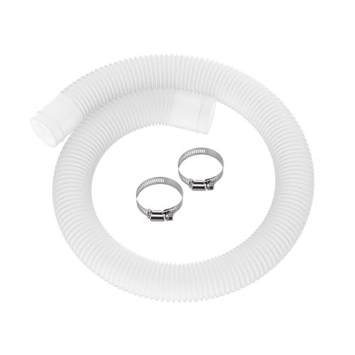 Pokin 1.5" x 3' White Plastic Return & Suction Hose for Summer Waves Pools P58150036, Fits X1000,X1500 and C2000 Filter Systems, Above Ground Pool Hose, Garden Hose - Image 1