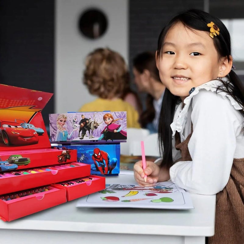 KRIDEZ Children Deluxe Art Drawing Crayon Color Set for Kids Case Art and Craft Supplies Drawing and Painting Set Great Gift (54 PCS)- pack of 1 box - Image 4