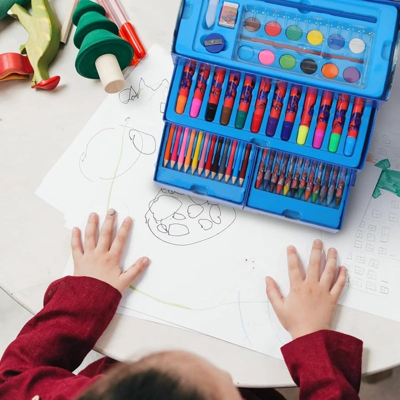 KRIDEZ Children Deluxe Art Drawing Crayon Color Set for Kids Case Art and Craft Supplies Drawing and Painting Set Great Gift (54 PCS)- pack of 1 box - Image 5