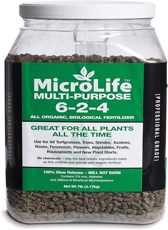 MicroLife Multi-Purpose (6-2-4) Professional Grade Granular Organic Fertilizer for All Plants, 7 LBS - Image 1