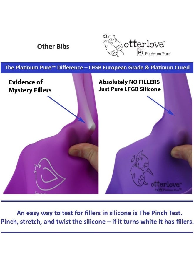 otterlove Otterlove Silicone Bibs - Set of Two Waterproof Bibs  - Image 2
