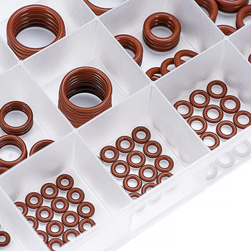 BUSY-CORNER 185 Pieces FKM Brown O-Ring Kit,75A Durometer,18 Kind AS-568 Standard Sizes,ID 2.57mm-20.22mm Thickness 1.78mm 2.62mm 3.53mm - Image 4