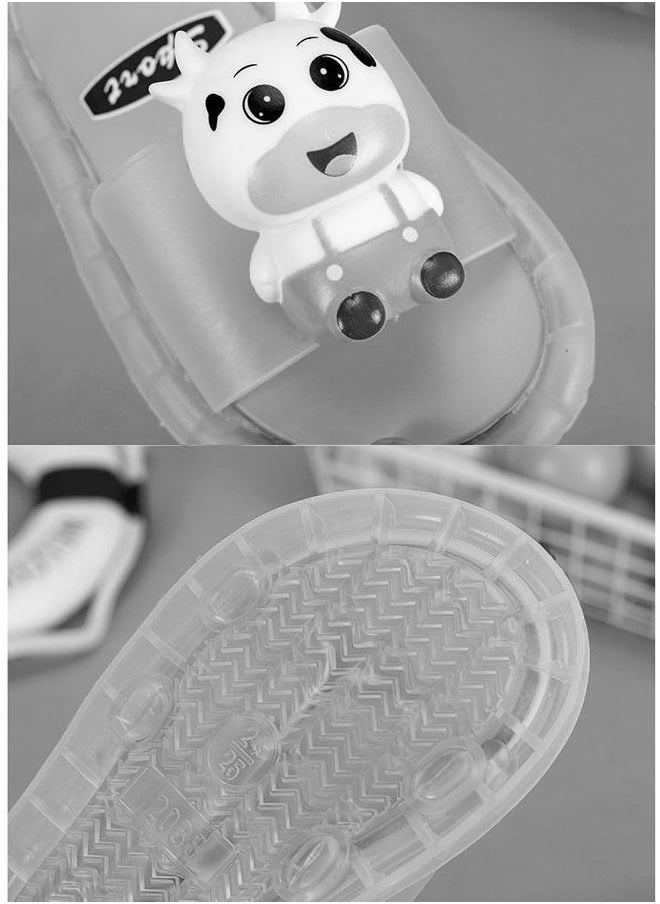 ZCM-HAPPY - Flashing Kids Slippers Home And Non-Slip Summer Sandals With Cute Animal Figuers - Image 1