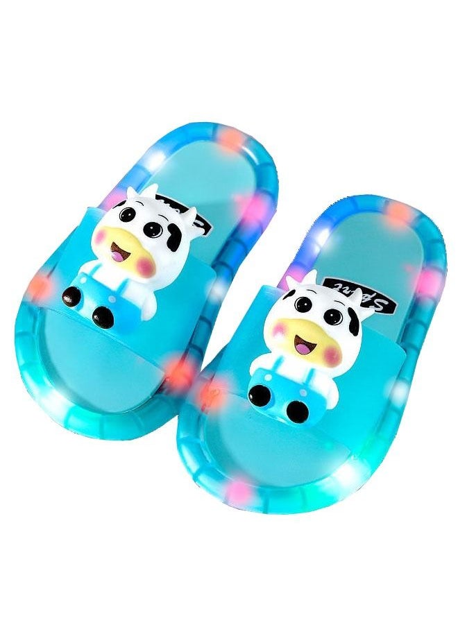 ZCM-HAPPY - Flashing Kids Slippers Home And Non-Slip Summer Sandals With Cute Animal Figuers - Image 1