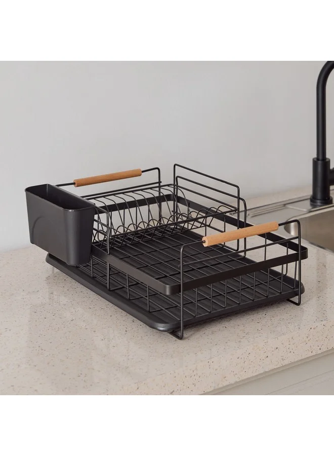 Home Box Daisy 1-Tier Dish Rack with Holder 45 x 24 x 31 cm