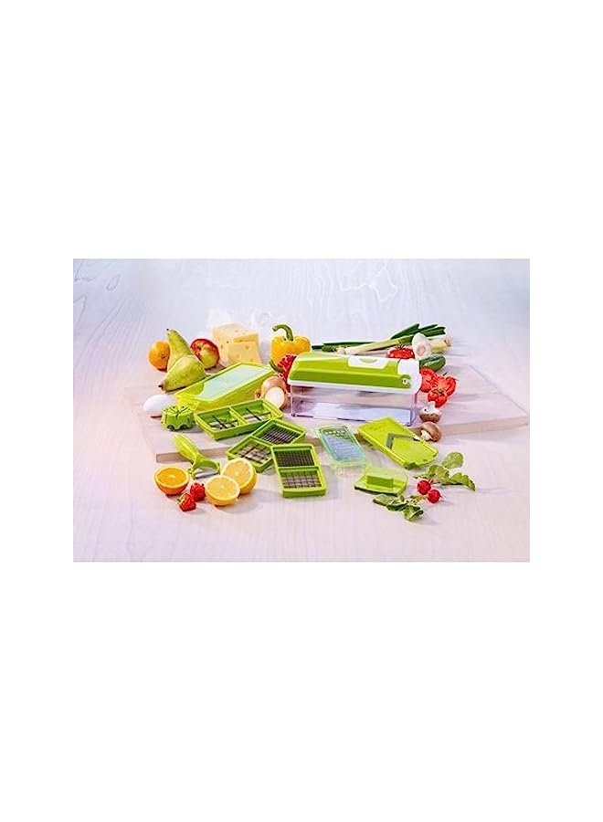 S-TOP Plus by Genius | 13 pieces | Fruit vegetable slicer | Food-Chopper PRO | Mandoline | Kitchen-Cutter Dicer | Stainless Steel | As seen on TV - Image 2