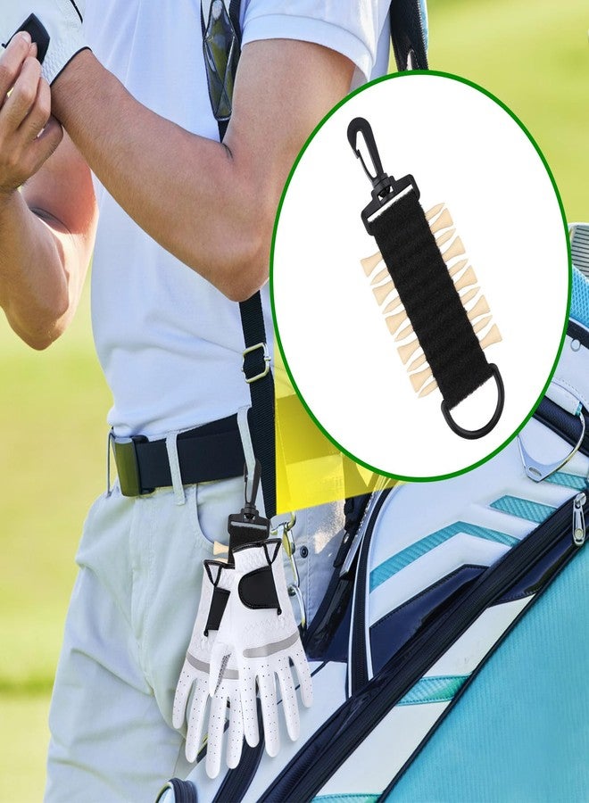 Colaxi Golf Tee Holder Portable to Attach to Golf Bag Golf Tees Storage 10 Golf Tees Golf Tee Carrier for Golf Carts Driving Hitting, Black - Image 2