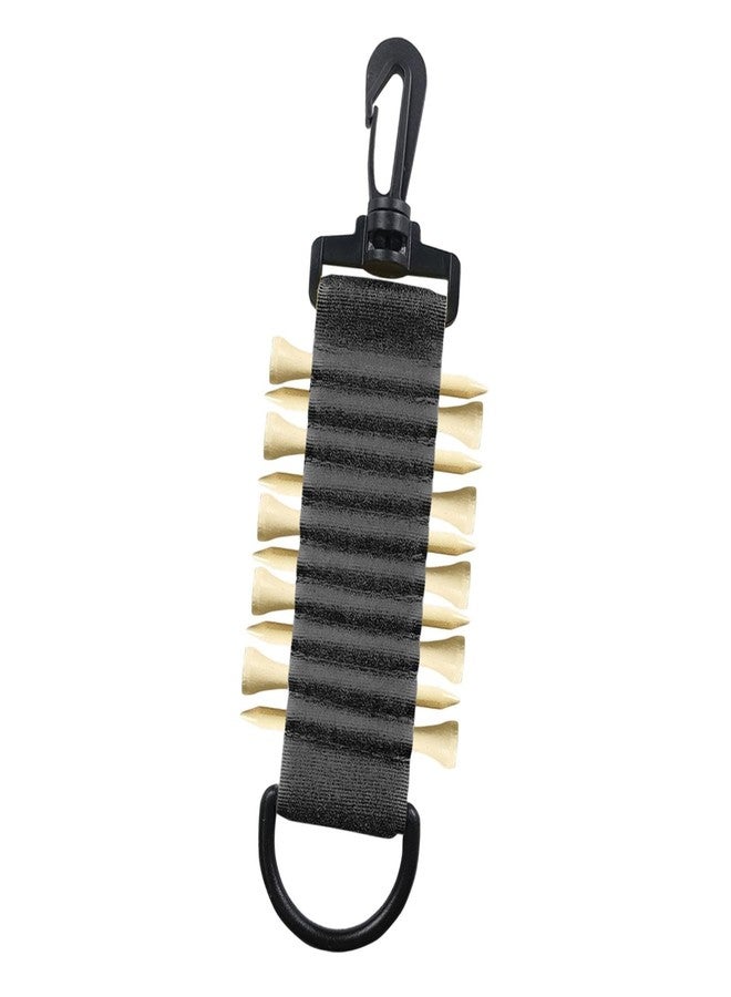 Colaxi Golf Tee Holder Portable to Attach to Golf Bag Golf Tees Storage 10 Golf Tees Golf Tee Carrier for Golf Carts Driving Hitting, Black - Image 1
