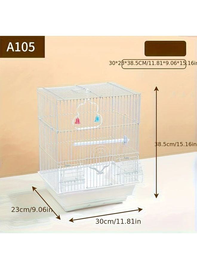 قف طيور أبيض رفيع فسيح من المعدل للببغاوات وطيور الحب والكناري للمنزل والداخلية - Image 1