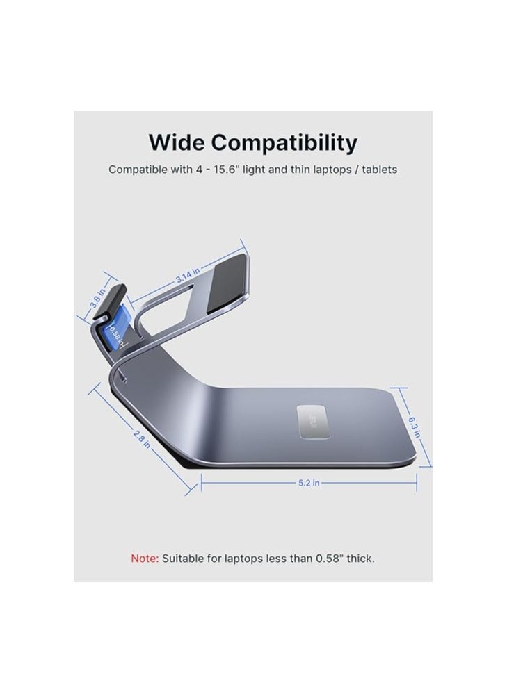 JSAUX - Laptop Stand for Desk, Aluminum 2 in 1 Computer Riser and Tablet Stand, Ergonomic Notebook Holder Compatible with MacBook Air Pro, iPad Air Pro - Image 1