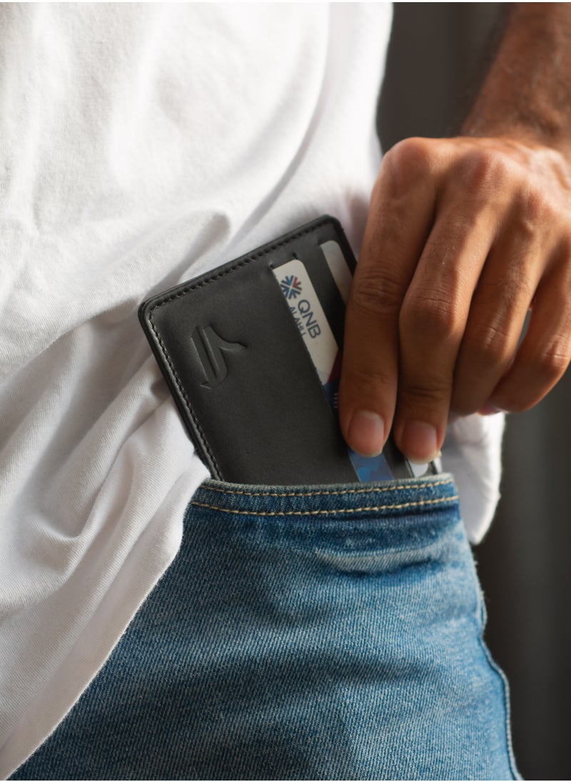 Arrkan - Genuine Leather Card Holder Black - Image 1