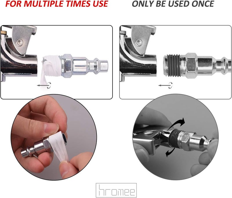 Hromee Extended Tank Drain Assembly Kit with 10 Inch Braided Steel Hose 1/4 Inch Drain Valve and Elbow Fitting for Air Compressor - Image 5