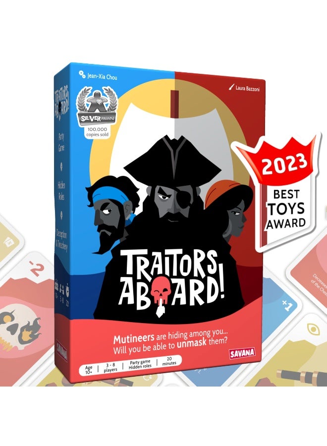 NIBEMINENT SAVANA Traitors Aboard - Award Winning Secret Identity Party Game - Fun, Bluffing and Betrayal | Easy to Learn - Image 1