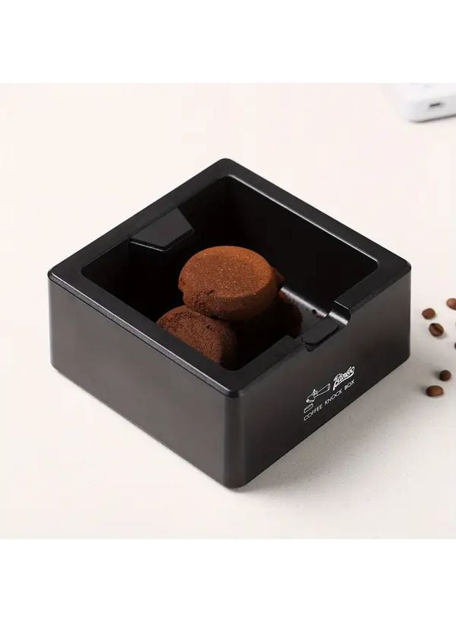 Black Coffee Knock Box Set With Non Slip Silicone And Absorbent Waffle Towel - Image 2
