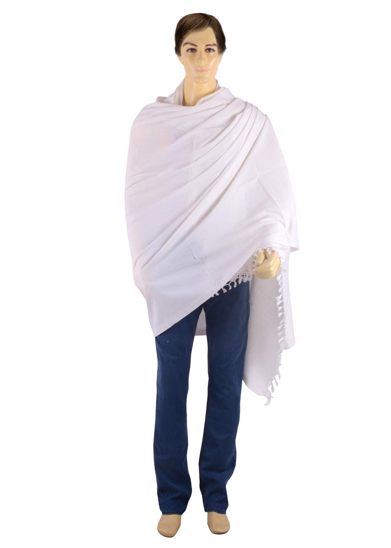 EthnicAlive Bhagalpuri Handloom Organic White Cotton Dull Andi Silk Soft Summer AC Chadar|Comforter|Dohar (Size 273x125cm) - Image 5