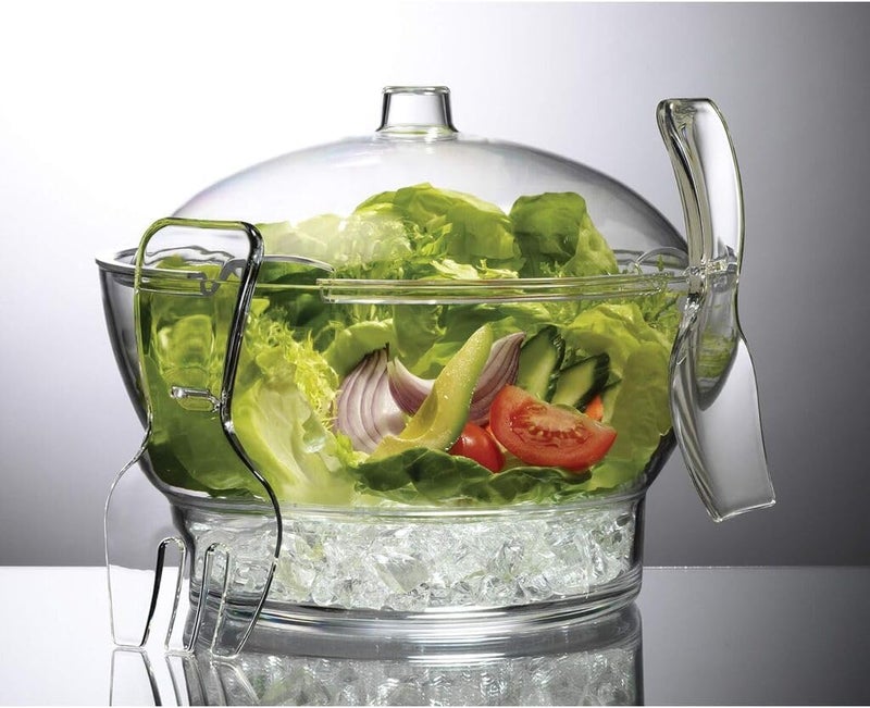 Prodyne Cold Ice Acrylic Bowl 65 Qt Offwhite - Image 2